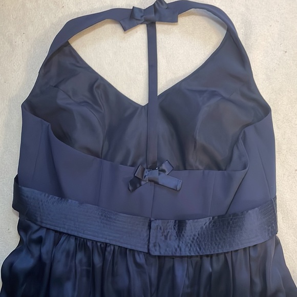 White by Vera Wang Dress T-Strap Halter Prom Bridesmaid Maxi - Picture 5 of 9